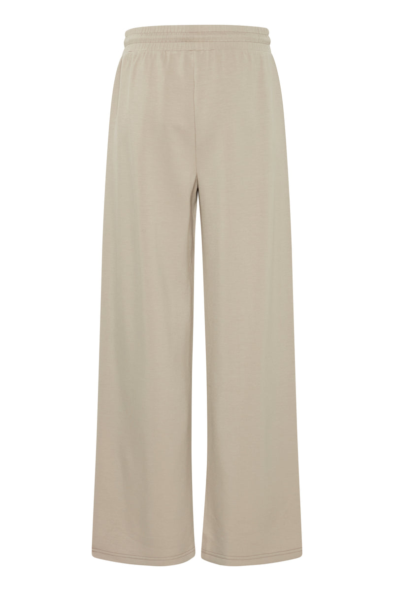 B.Young ByPusti String Beige Modal Highwaisted Wide Leg Joggers, 20815708