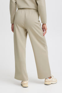 B.Young ByPusti String Beige Modal Highwaisted Wide Leg Joggers, 20815708