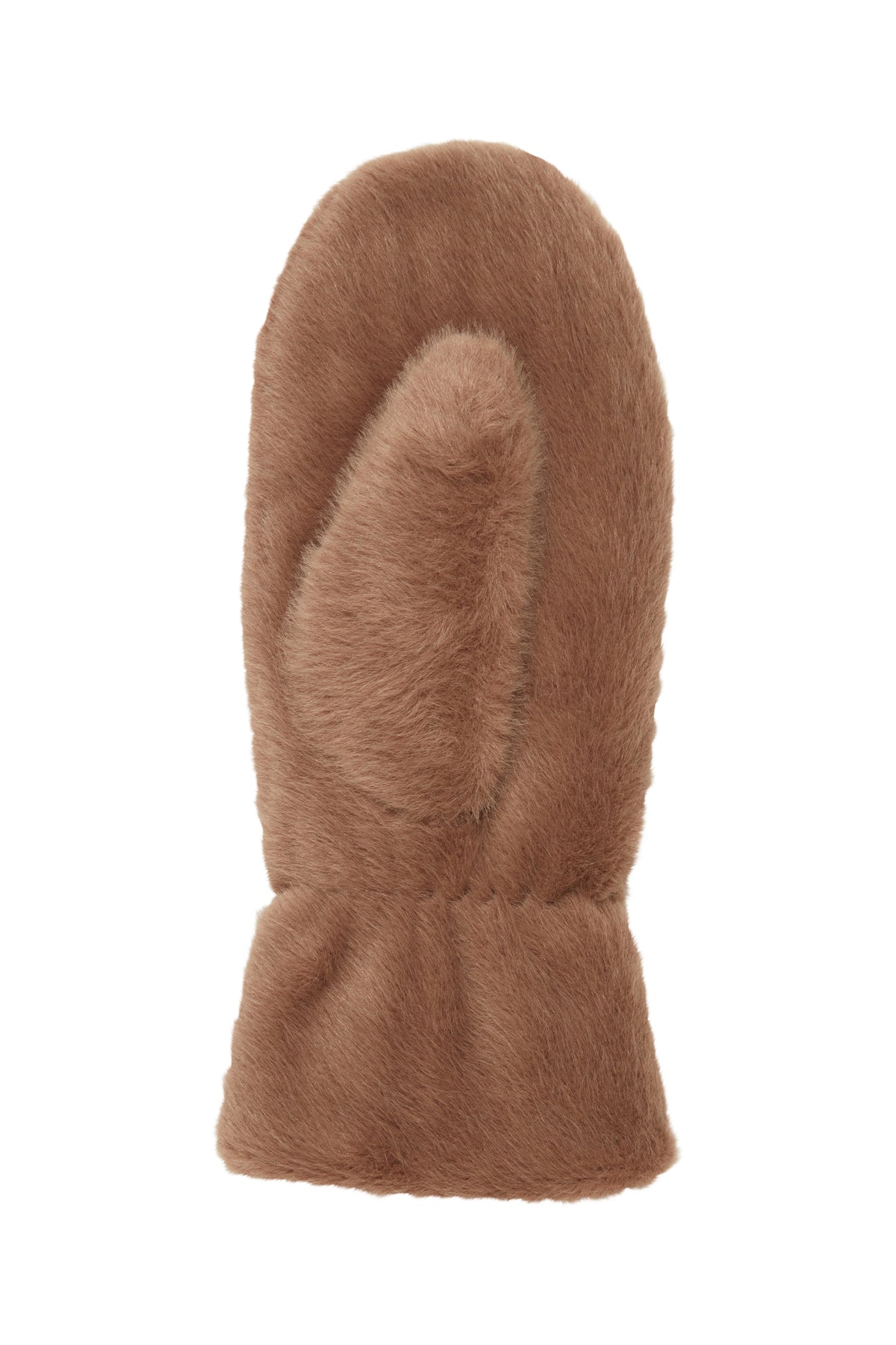 B.Young Bawolfie Sepia Brown Faux Fur Gloves