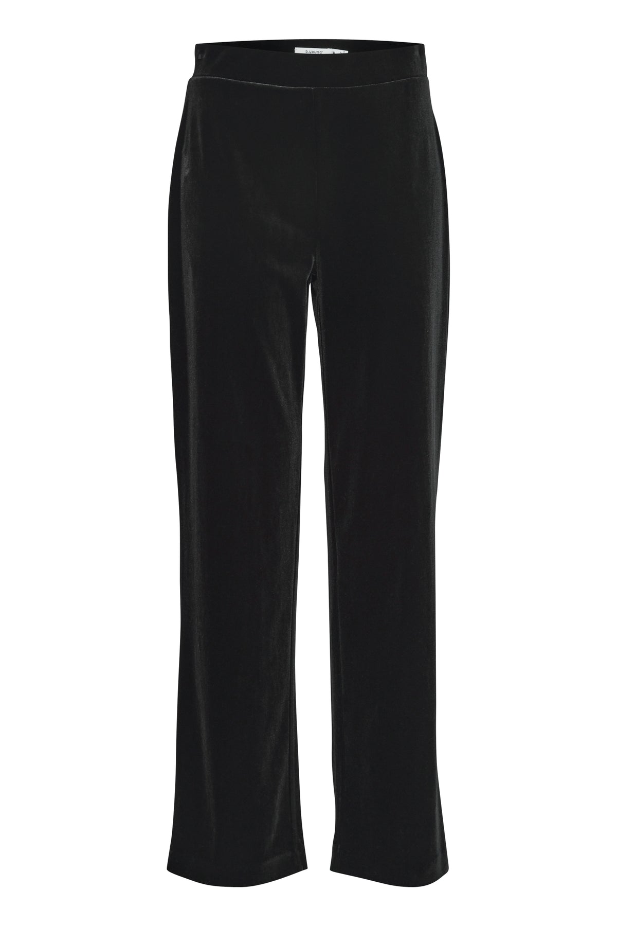 B.Young ByPerlina Black Velvet Highwaisted Wide Leg Trousers, 20815933