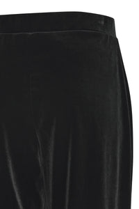 B.Young ByPerlina Black Velvet Highwaisted Wide Leg Trousers, 20815933