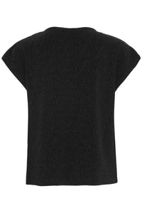 B.Young ByShiloh Black Lurex Sparkle Cowl Neck Top, 20815954