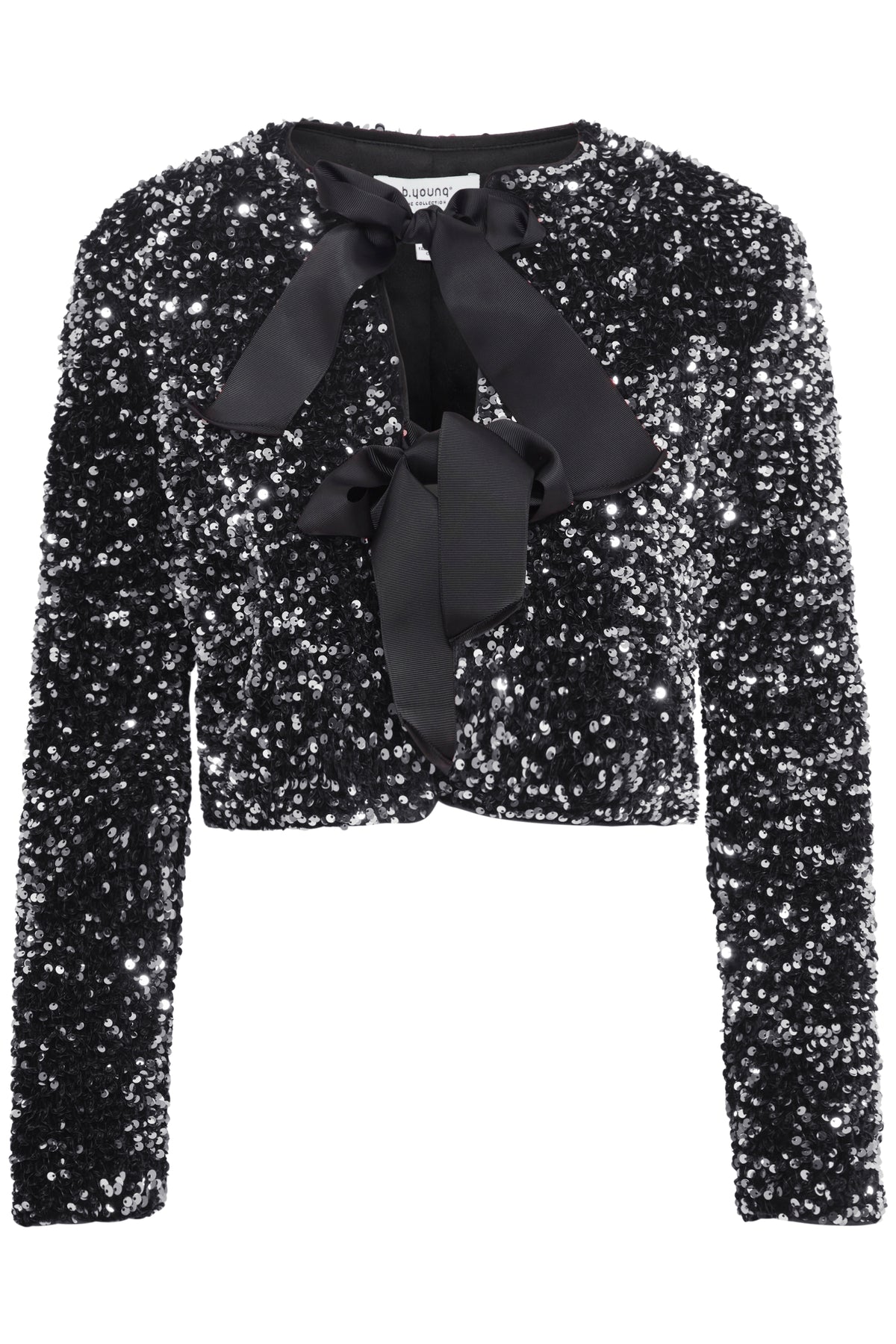 B.Young ByPaillet Silver Sequin Bow Jacket, 20815986