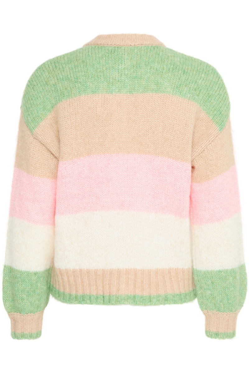 B.Young Byonero Rose Stripe Supersoft Cardigan