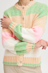 B.Young Byonero Rose Stripe Supersoft Cardigan