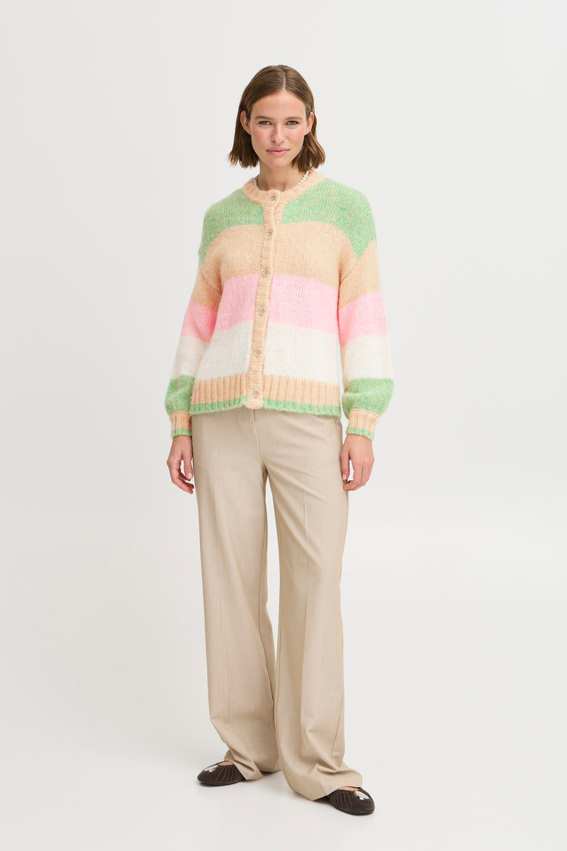 B.Young Byonero Rose Stripe Supersoft Cardigan