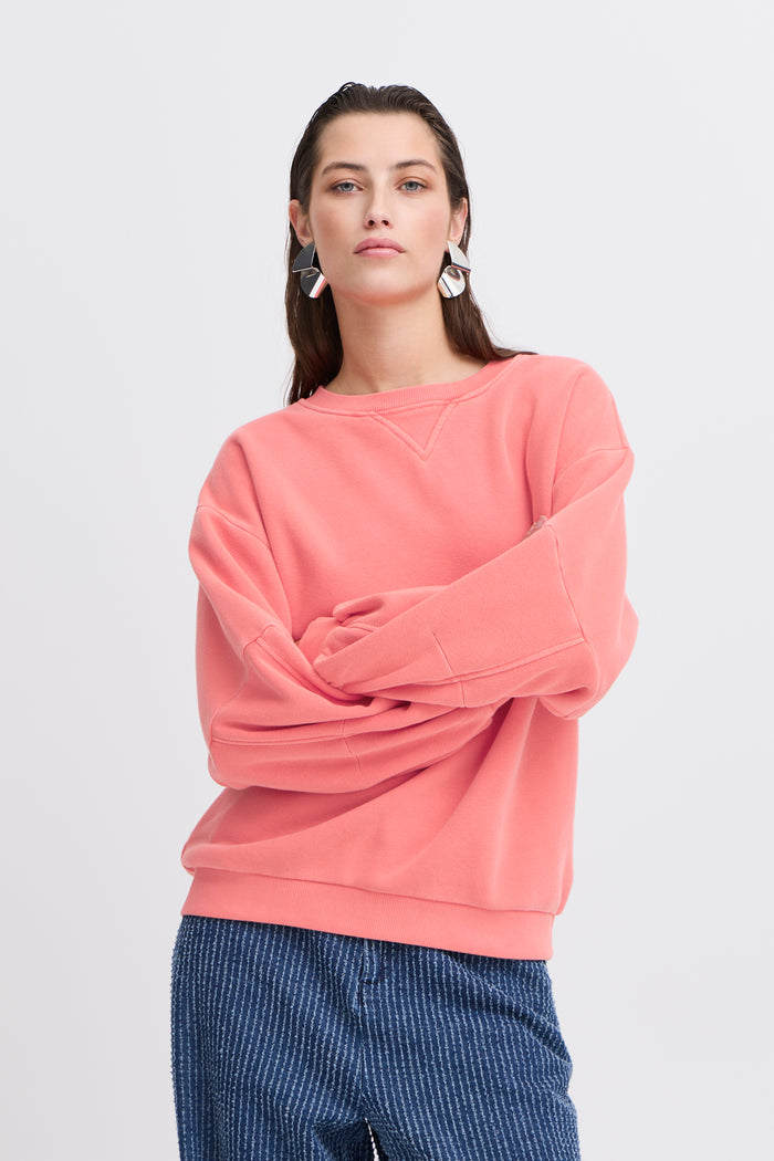 B.Young Bystana Porcelain Coral Teddy Fleece Lined Sweatshirt, 20816360