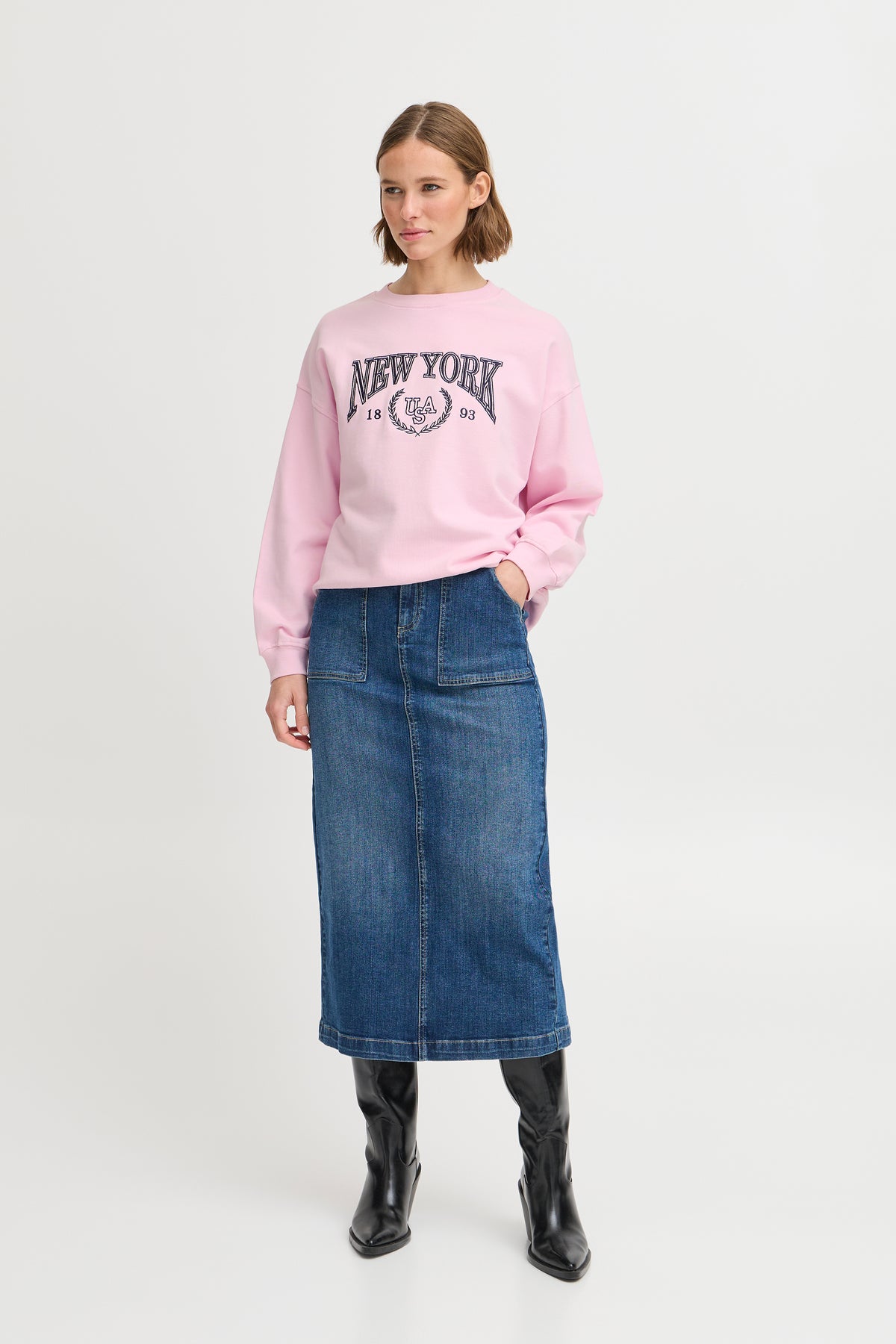 B.Young BySoma Rose Pink Supersoft Oversized Sweatshirt