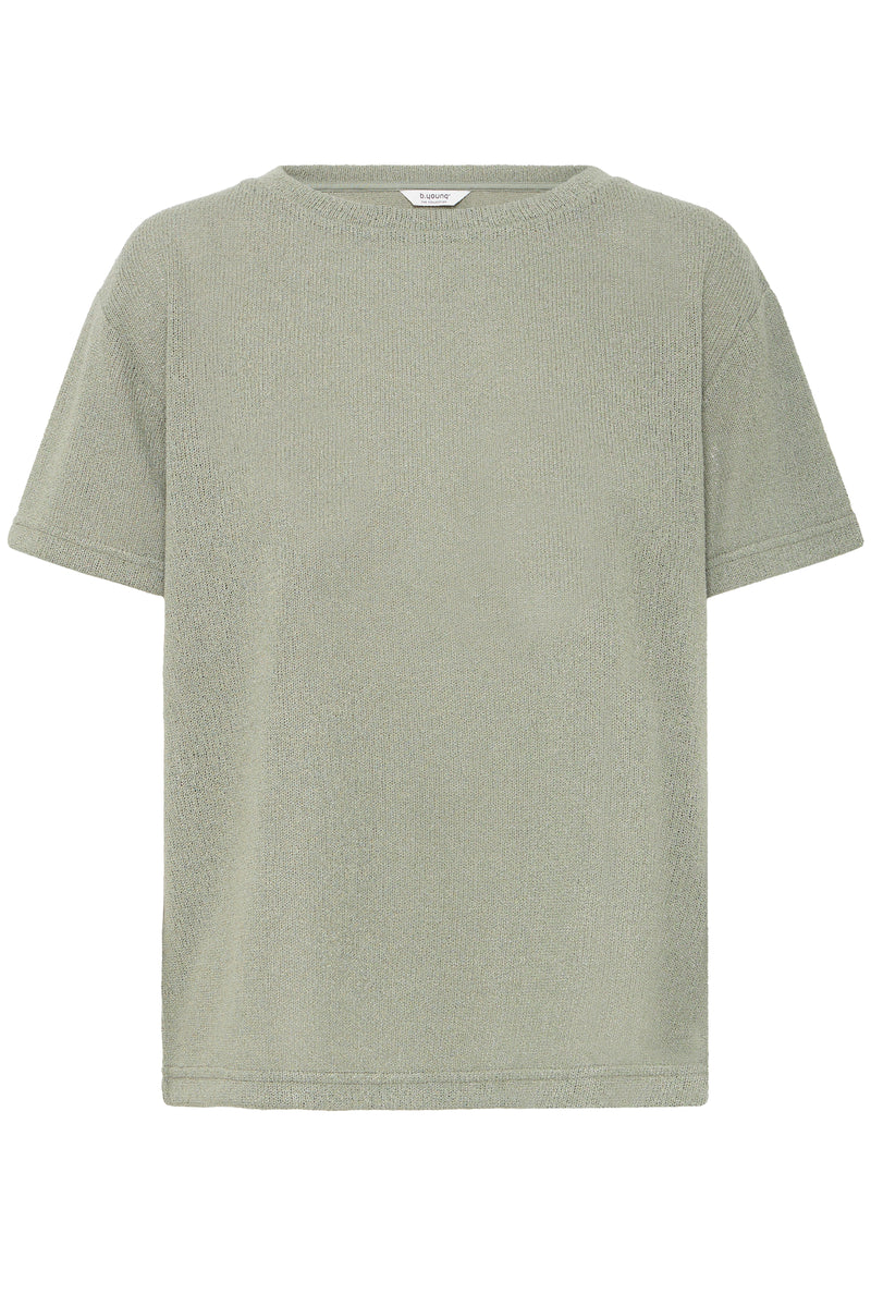 B.Young Bysif Sea Spray Khaki Roundneck Knitted T-Shirt