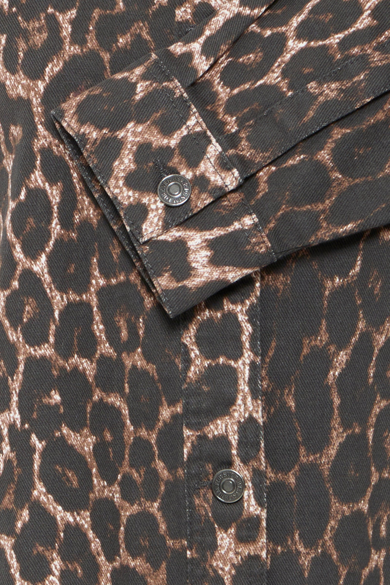 B.Young ByKenna Leopard Print Oversized Shirt Jacket, 20817017