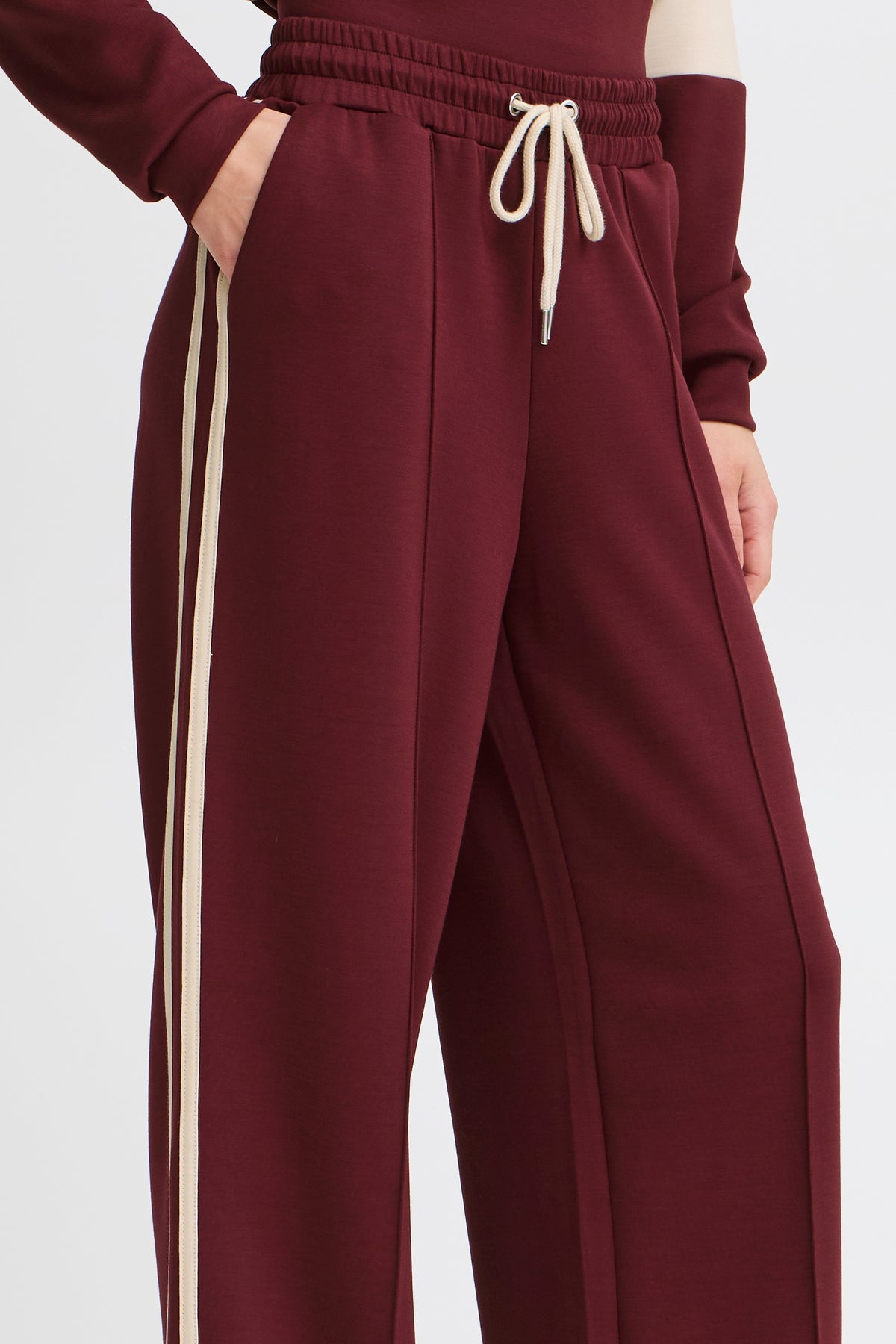 B.Young ByPusti Port Royale Constrast Sports Luxe Wide Leg Joggers