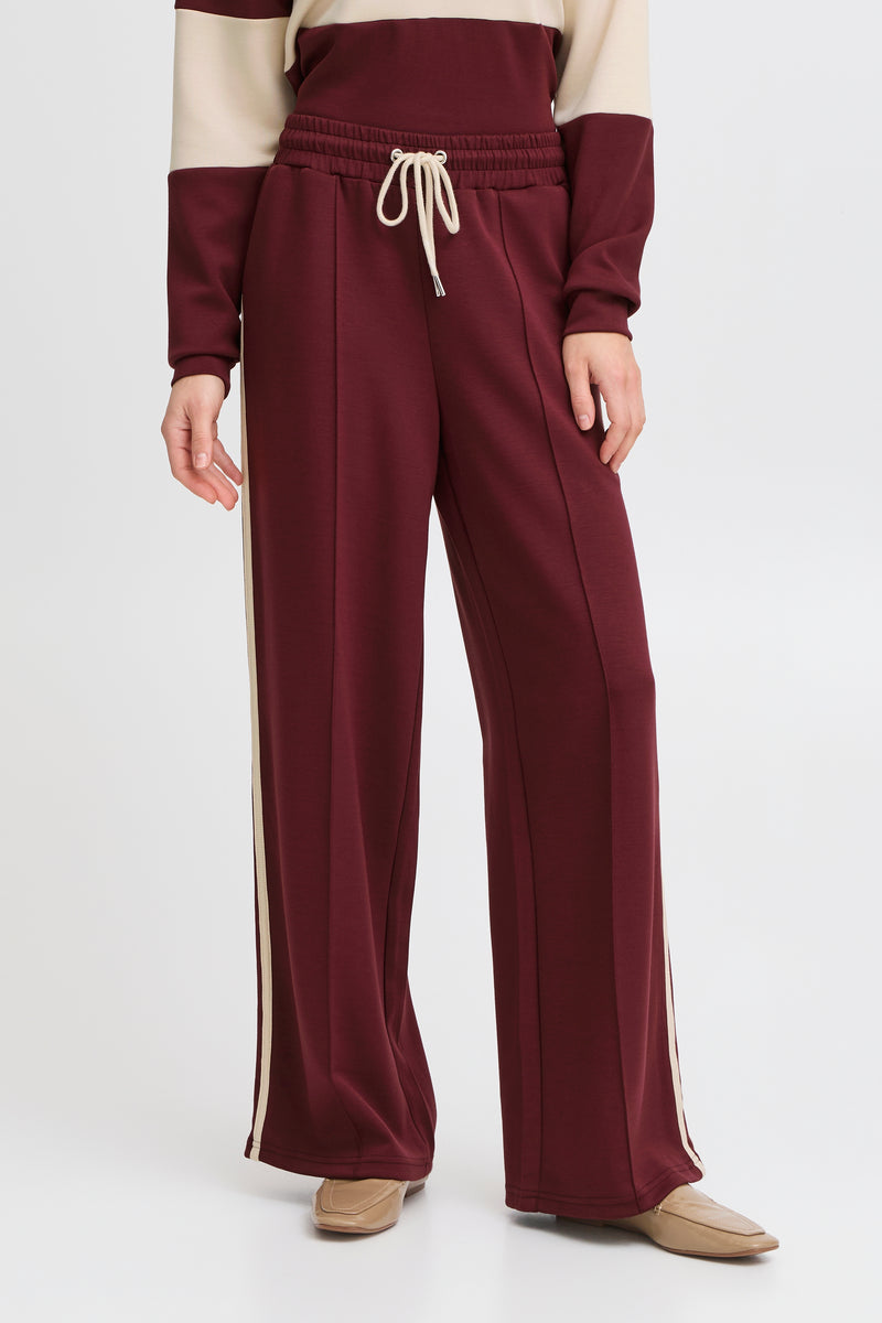 B.Young ByPusti Port Royale Constrast Sports Luxe Wide Leg Joggers