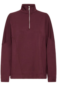 B.Young ByPusti Port Royale Modal Oversized Half Zip Sweatshirt
