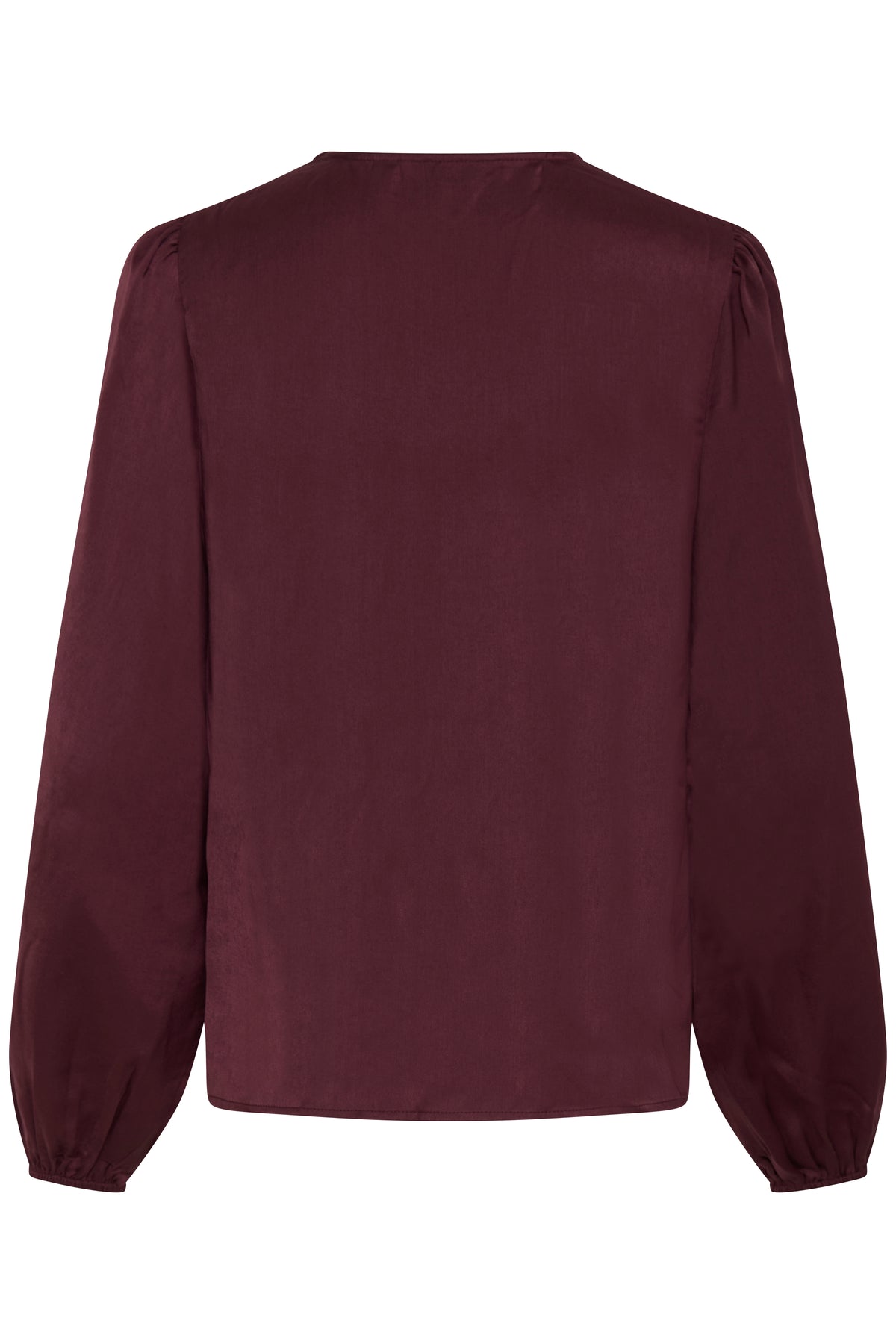 B.Young ByIgomi Port Royale Satin V-Neck Ruffle Blouse, 20818095