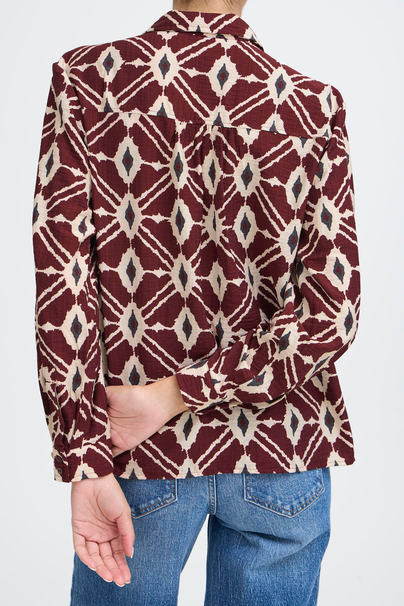 B.Young Ikaia Port Royale Ikat Printed Shirt