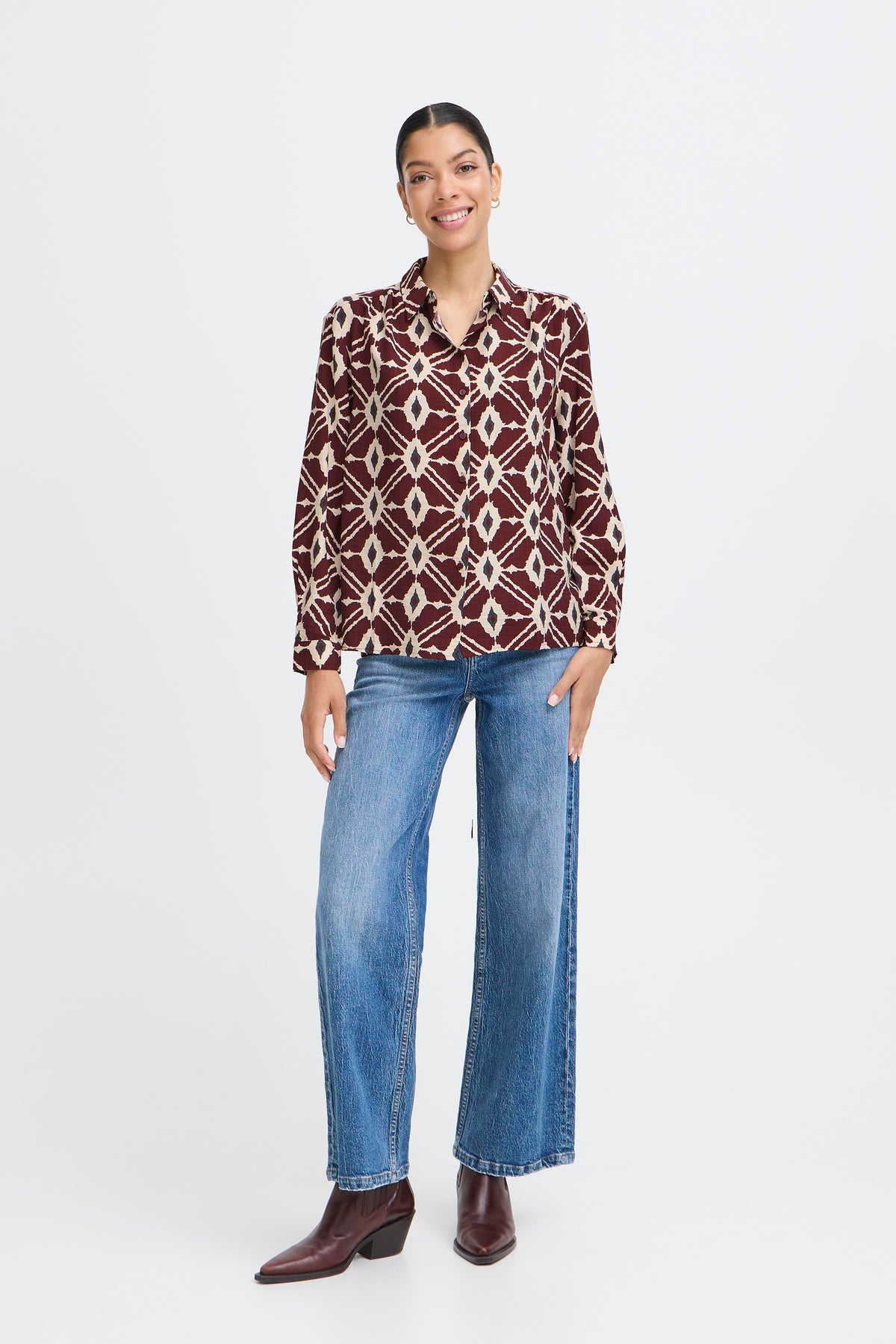 B.Young Ikaia Port Royale Ikat Printed Shirt