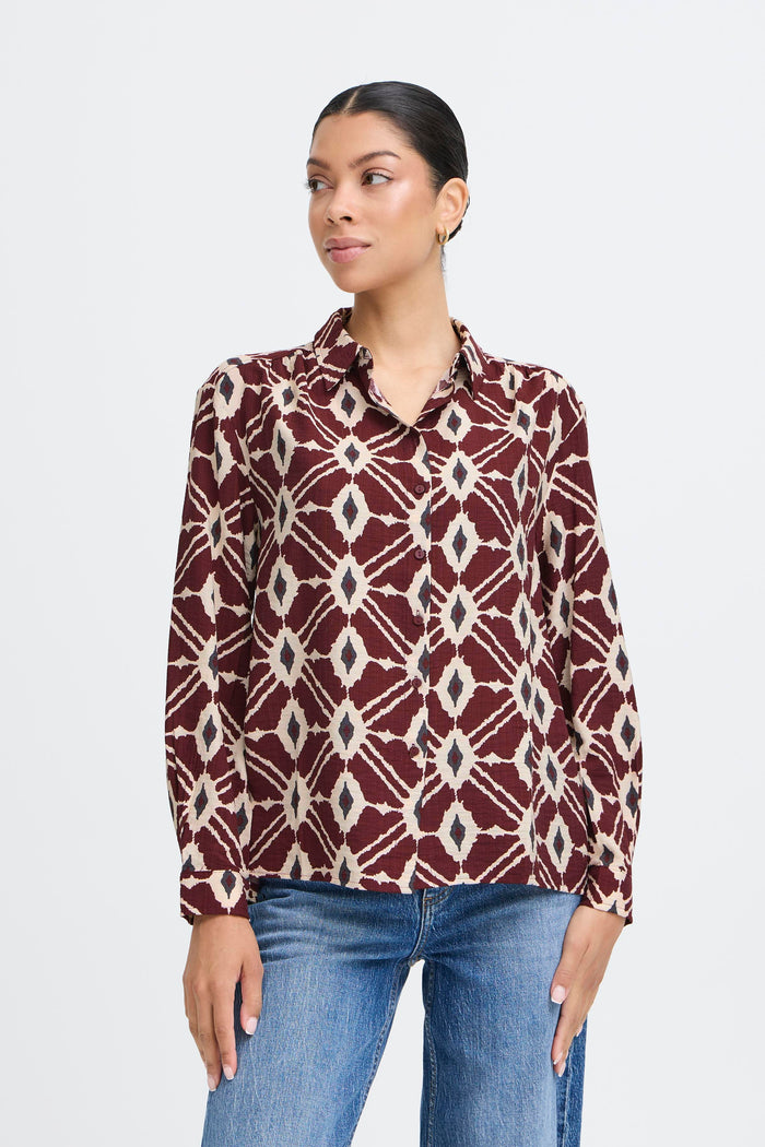 B.Young Ikaia Port Royale Ikat Printed Shirt, 20818176