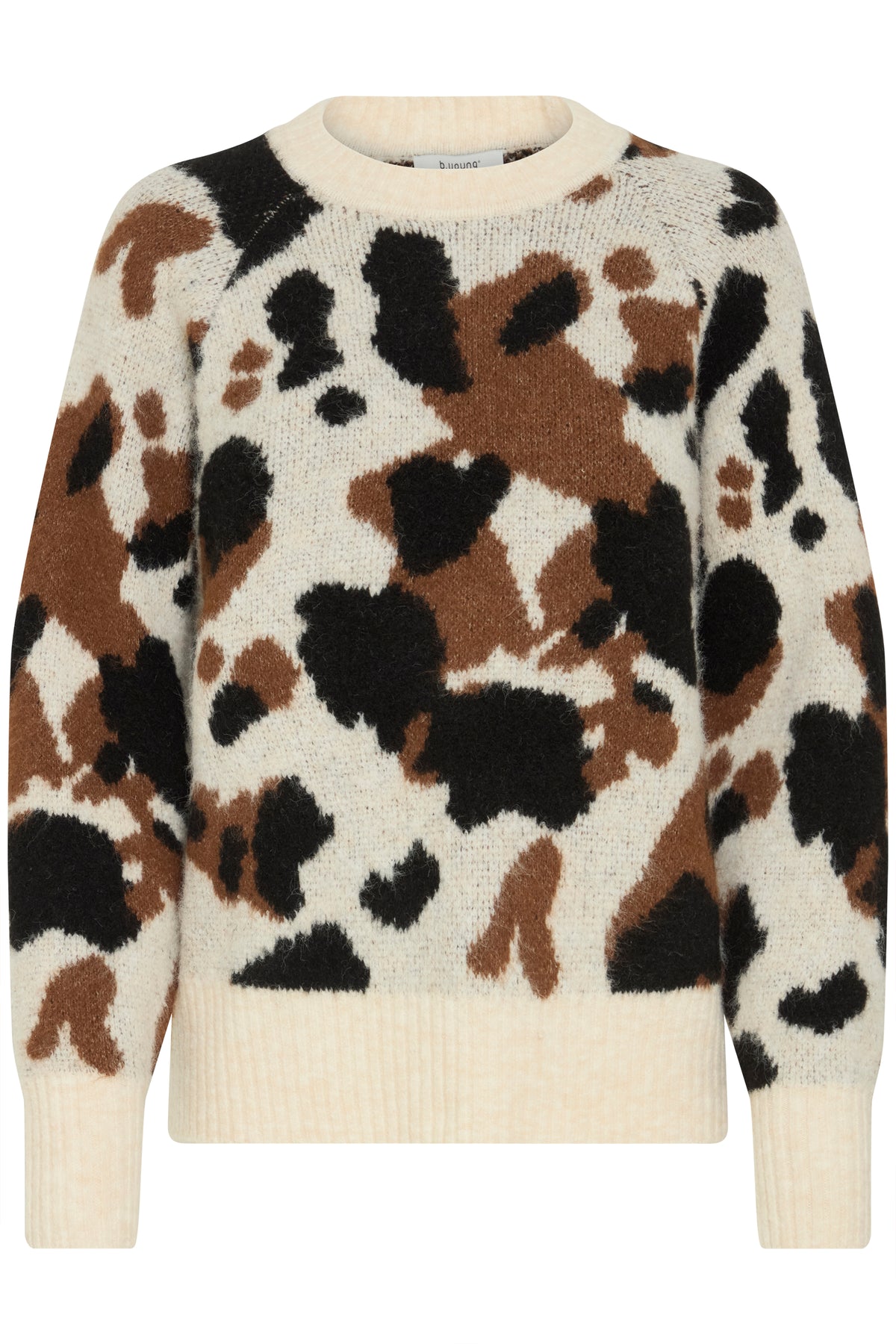 B.Young ByOmea Birch Cow Print Supersoft Knit