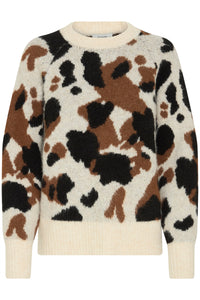 B.Young ByOmea Birch Cow Print Supersoft Knit
