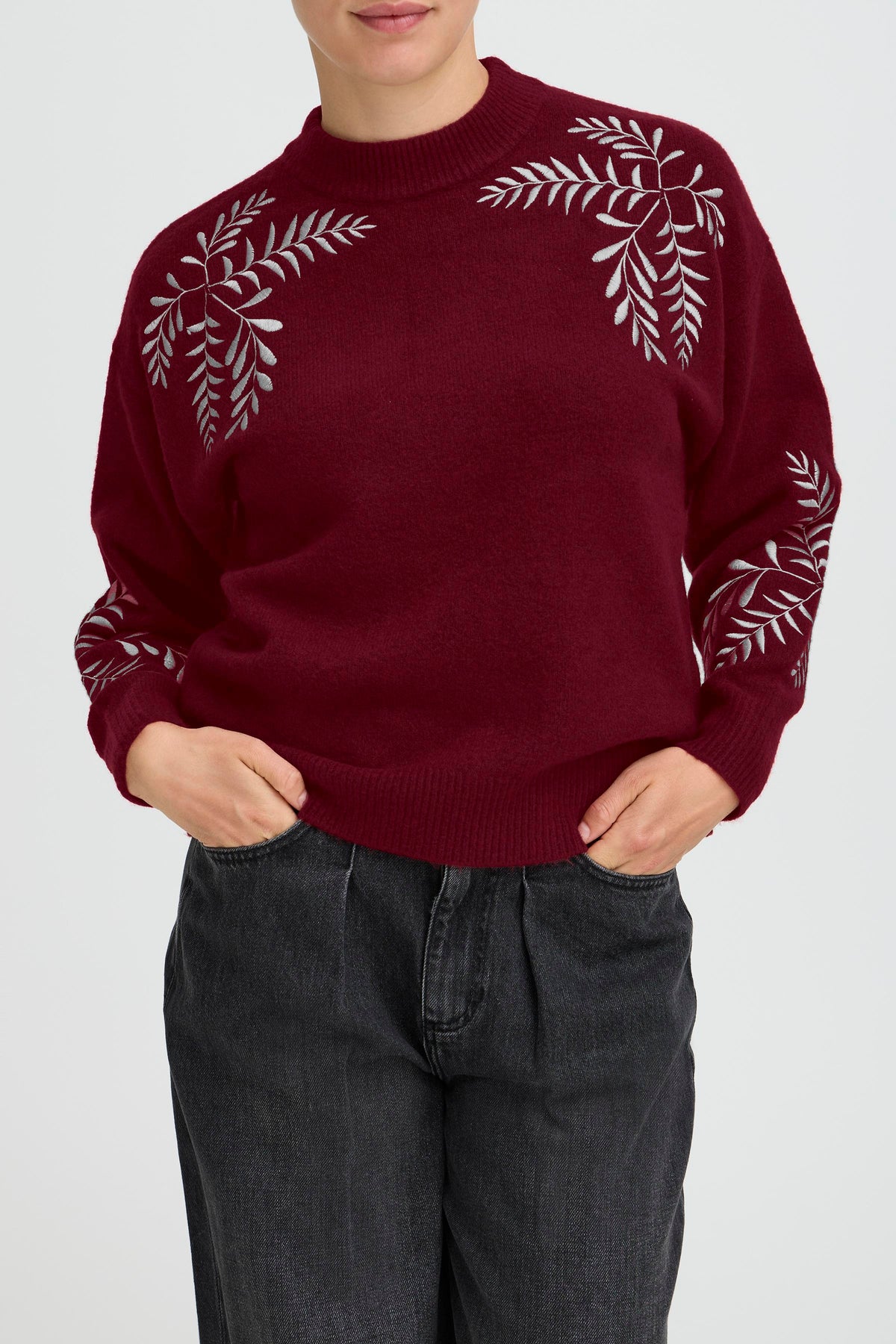 B.Young ByMagge Port Royale Melange Embroidered Jumper, 20818186