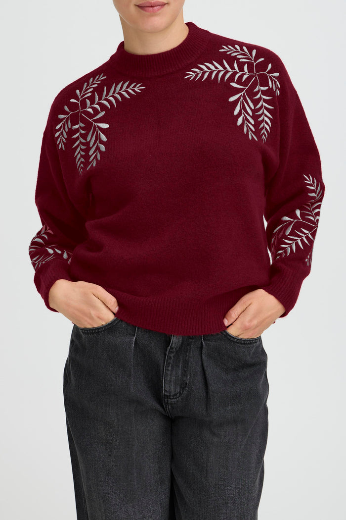 B.Young ByMagge Port Royale Melange Embroidered Jumper, 20818186