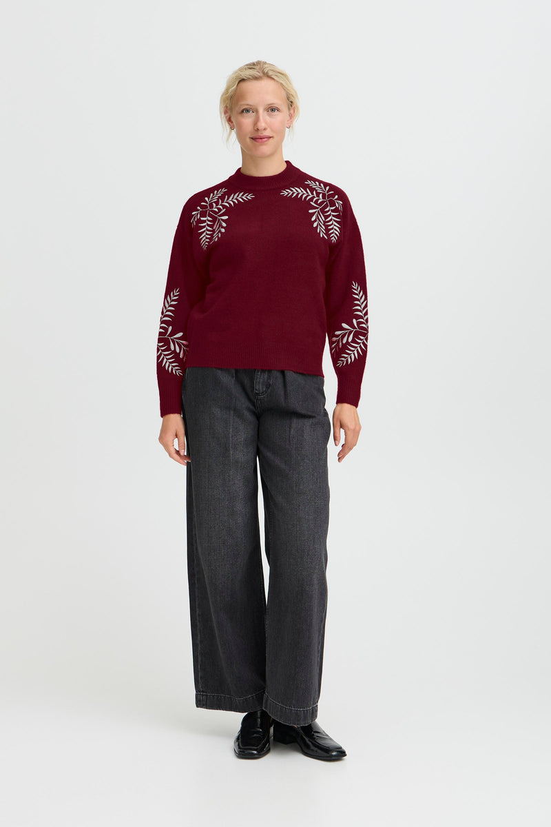 B.Young ByMagge Port Royale Melange Embroidered Jumper, 20818186