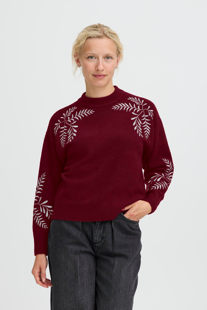 B.Young ByMagge Port Royale Melange Embroidered Jumper, 20818186