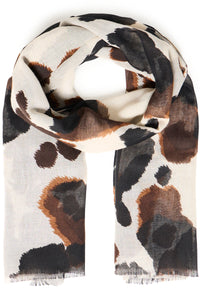 B.Young ByWallam Birch Cow Print Scarf