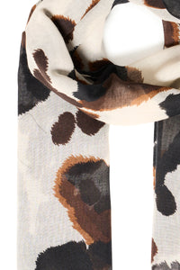 B.Young ByWallam Birch Cow Print Scarf