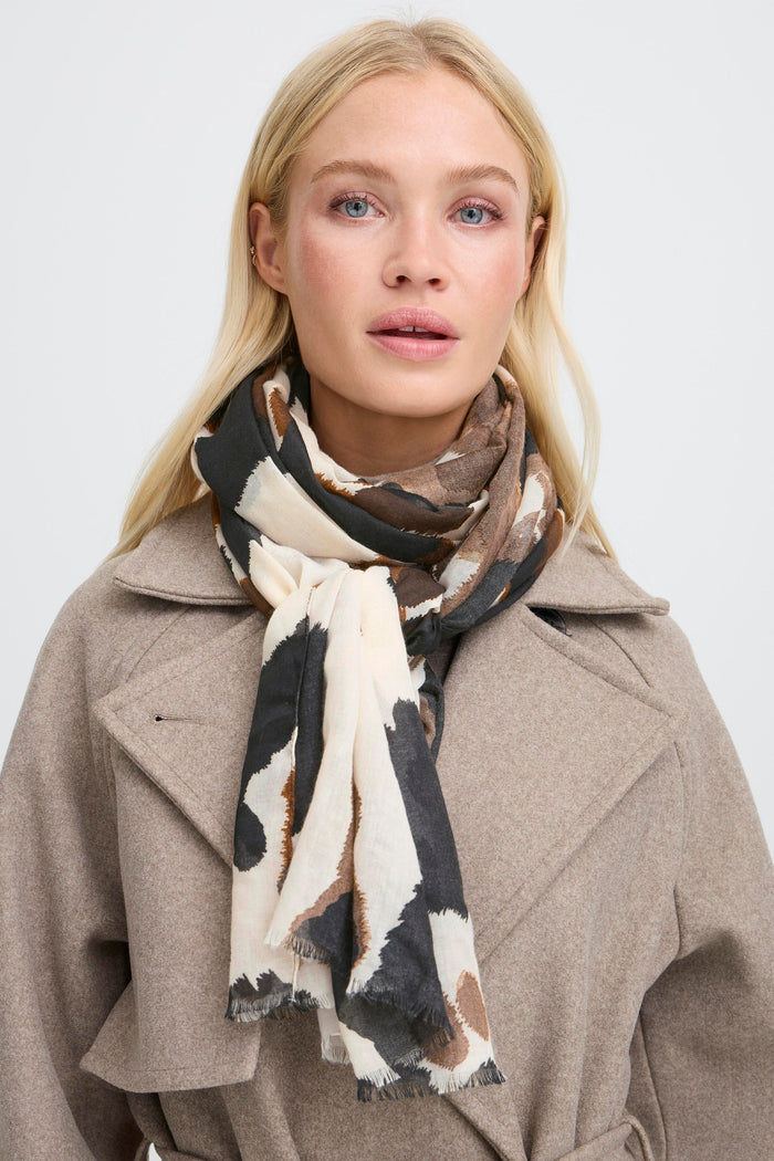 B.Young ByWallam Birch Cow Print Scarf, 20818277