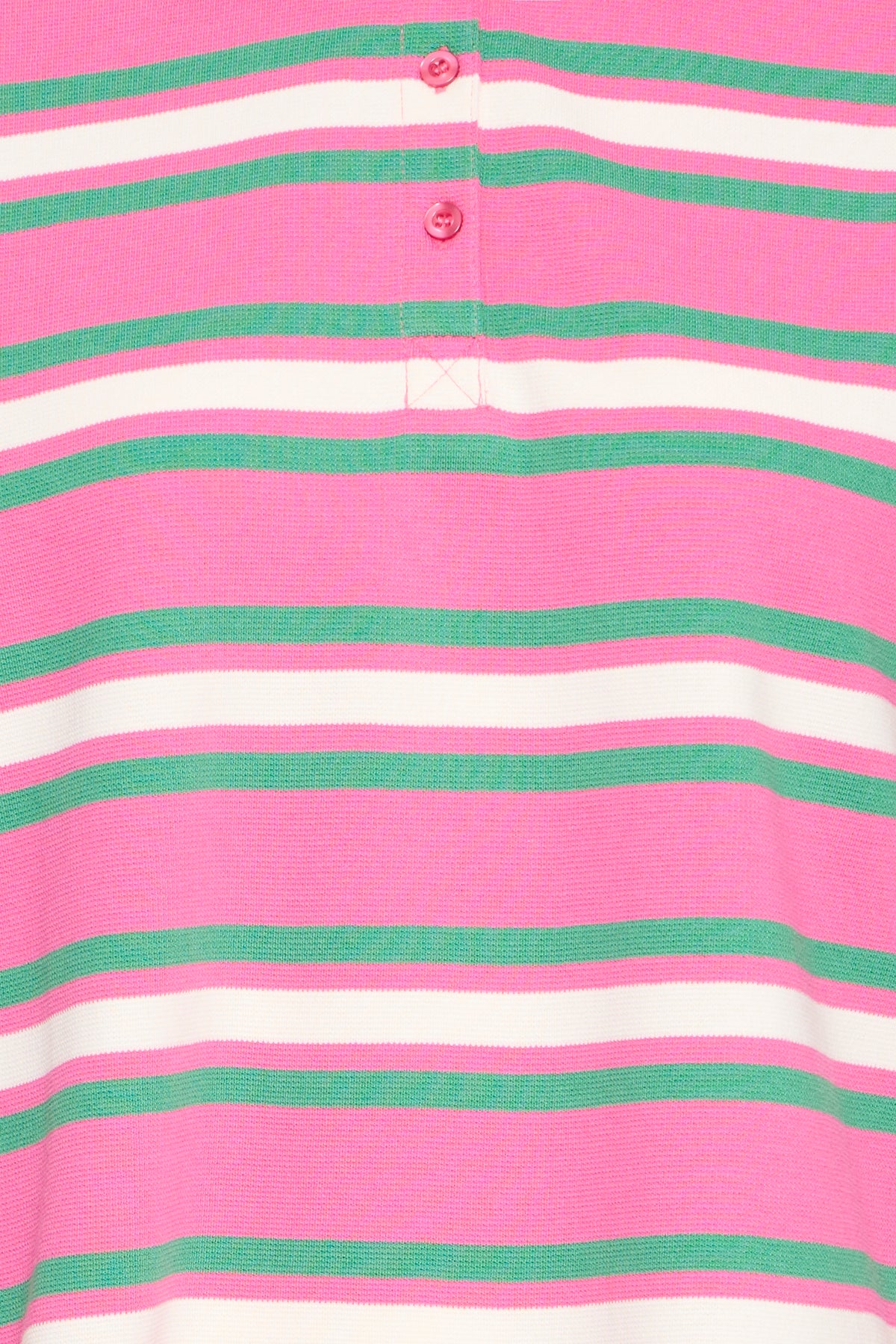 B.Young ByPelda Phlox Pink Multi Stripe Long Sleeve Polo Top, 20818403