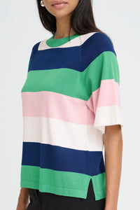 B.Young ByMmorla Parfait Pink Colourblock Stripe Knit