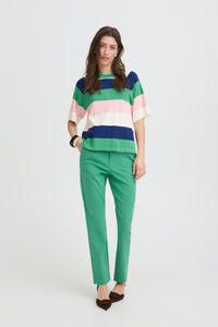 B.Young ByMmorla Parfait Pink Colourblock Stripe Knit