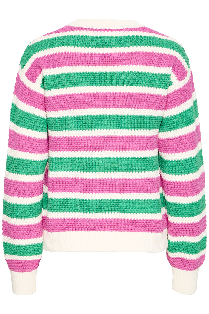 B.Young ByMikala Phlox Pink Stripe Textured Knit, 20818588