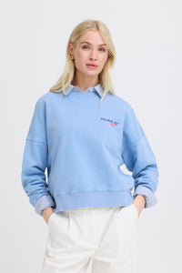 B.Young ByRasma Robbie Blue 'Cherish Me' Sweatshirt, 20818704