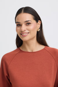 B.Young ByPusti Marsala Modal Round Neck T-Shirt, 20818708