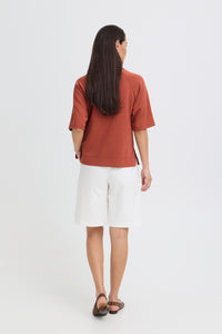 B.Young ByPusti Marsala Modal Round Neck T-Shirt, 20818708