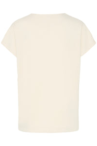 B.Young ByPusti Beige V-Neck Relaxed Fit Top, 20818715