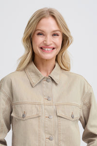 B.Young ByLupina Nomad Beige Denim Jacket, 20818742