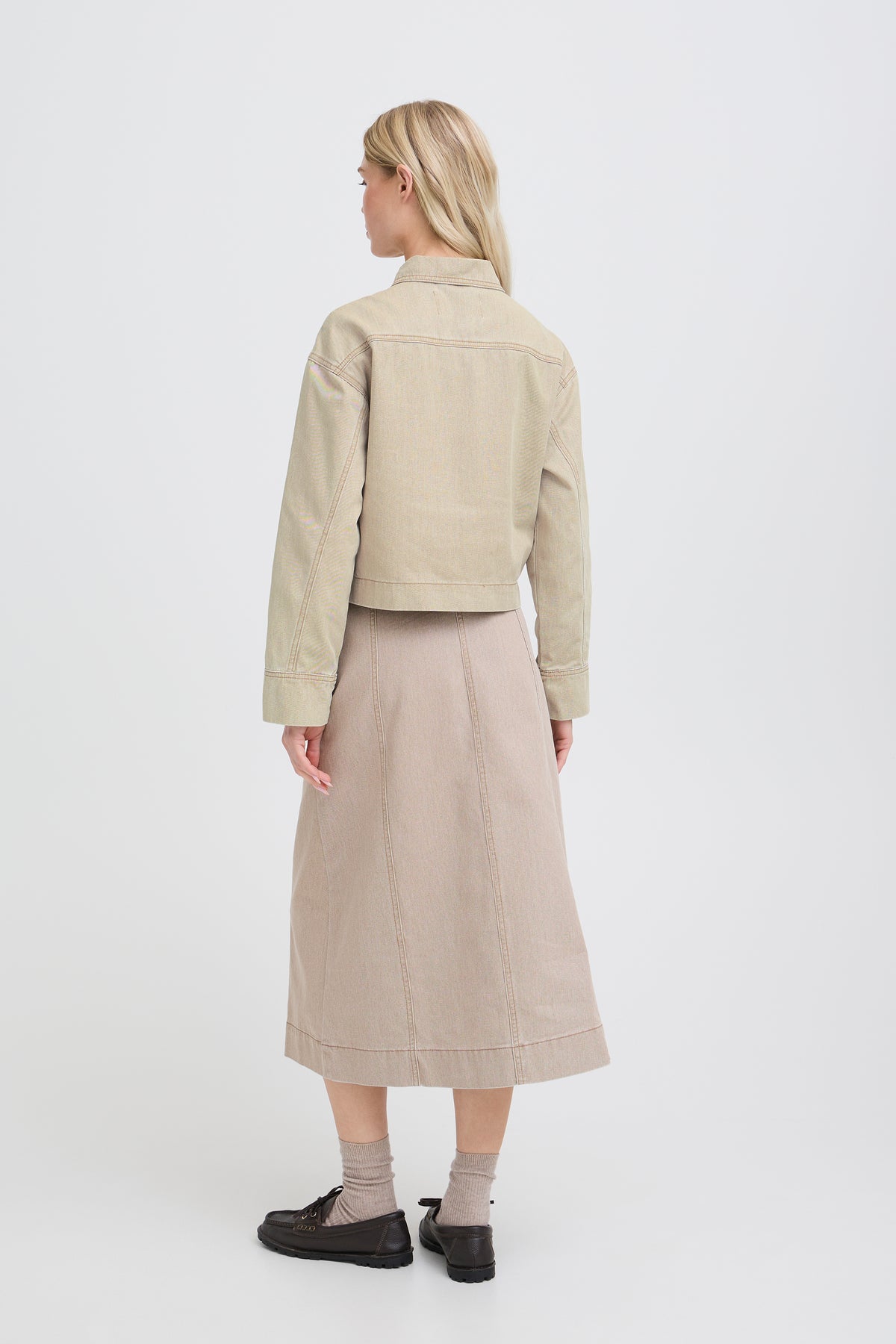 B.Young ByLupina Nomad Beige Denim Jacket, 20818742