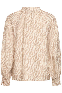 B.Young ByIkaia Birch Tiger Print V-Neck Blouse, 20818767