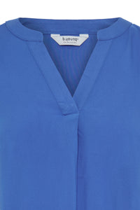 B.Young ByMmmjoella Nebulas Blue V-Neck Top