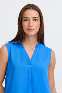 B.Young ByMmmjoella Nebulas Blue V-Neck Top