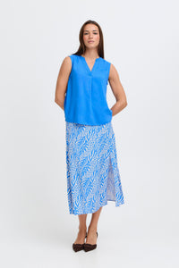 B.Young ByMmmjoella Nebulas Blue V-Neck Top