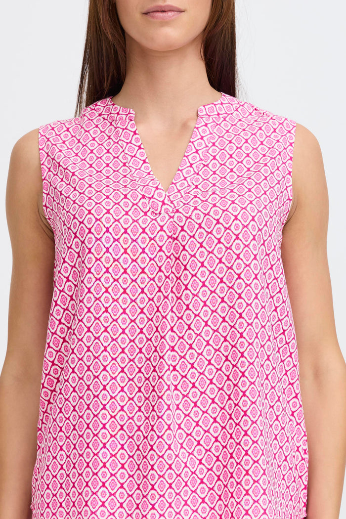 B.Young ByMmmjoella Raspberry Rose V-Neck Top, 20818772