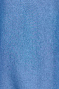 B.Young ByKosmo Mid Blue Denim Embroidered V-Neck Blouse