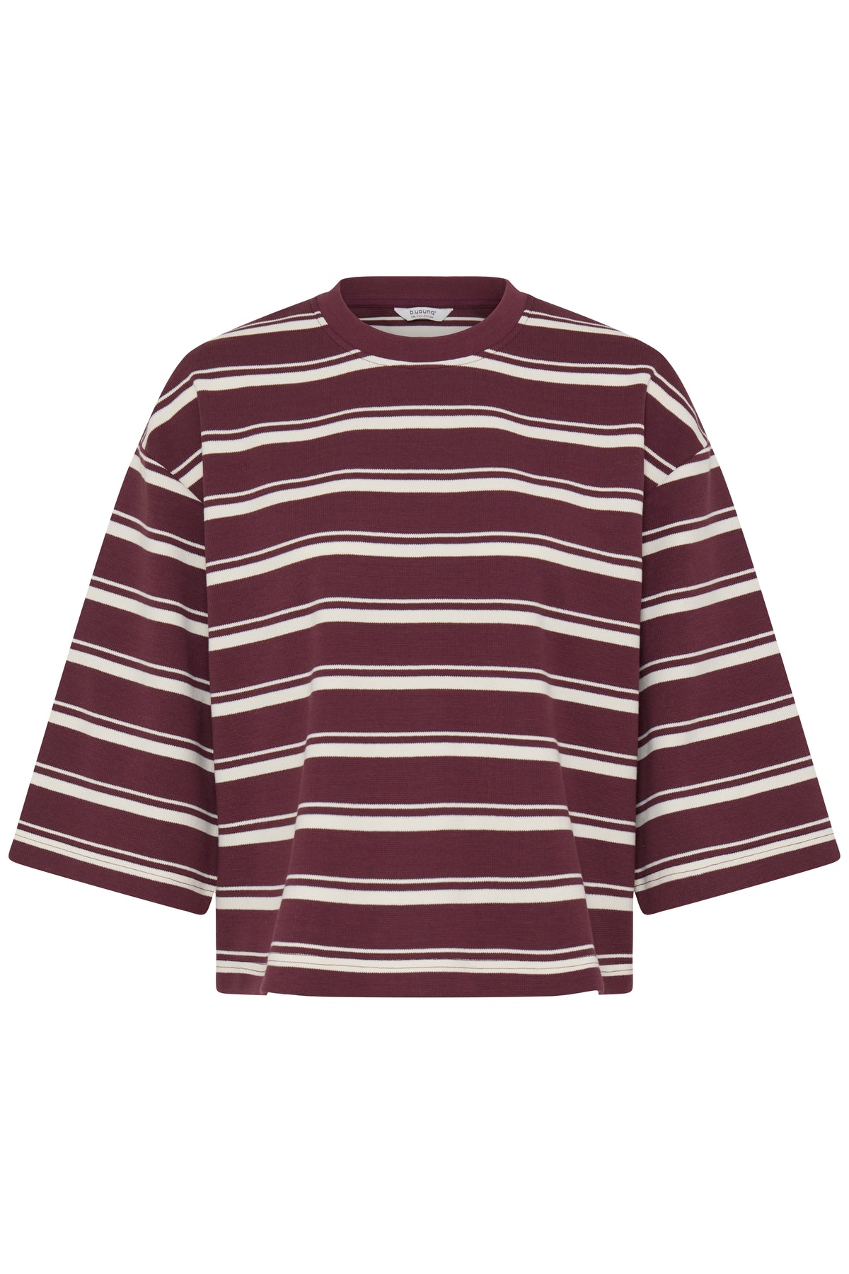 B.Young ByPelda Fig Stripe 3/4 Sleeve T-Shirt