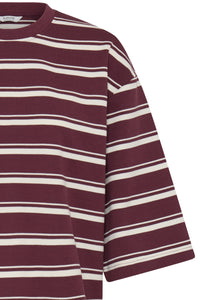 B.Young ByPelda Fig Stripe 3/4 Sleeve T-Shirt