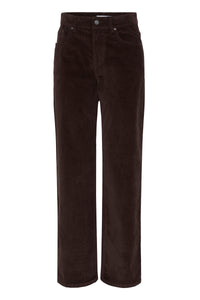 B.Young ByDasik Java Brown Cord Wide Leg Trousers