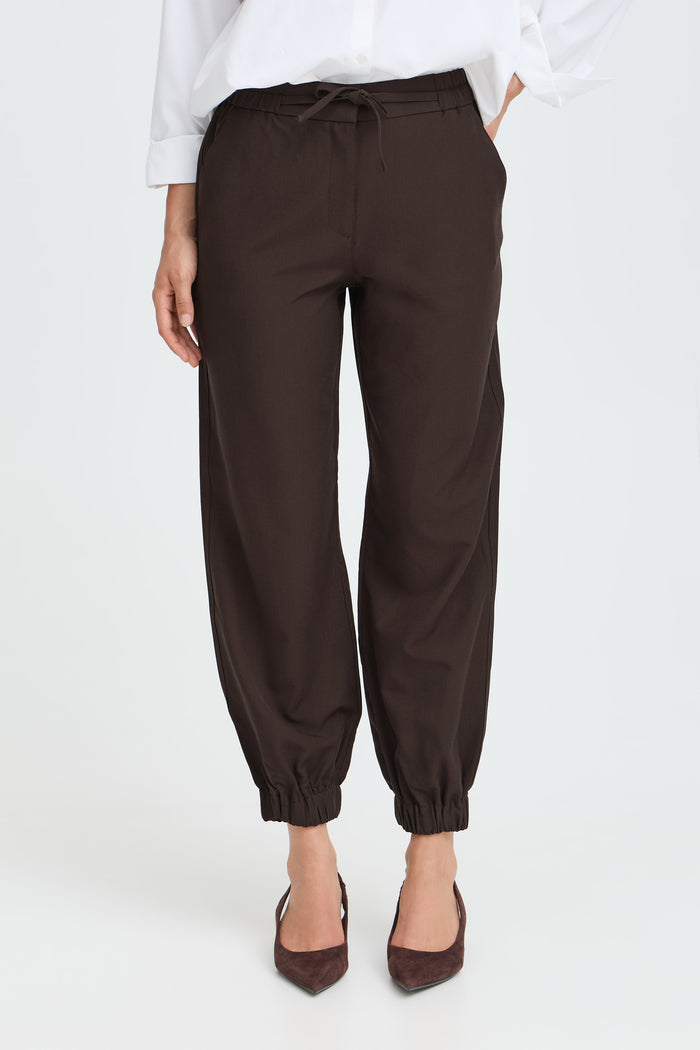 B.Young ByDanta Java Brown Balloon Cuff Trousers